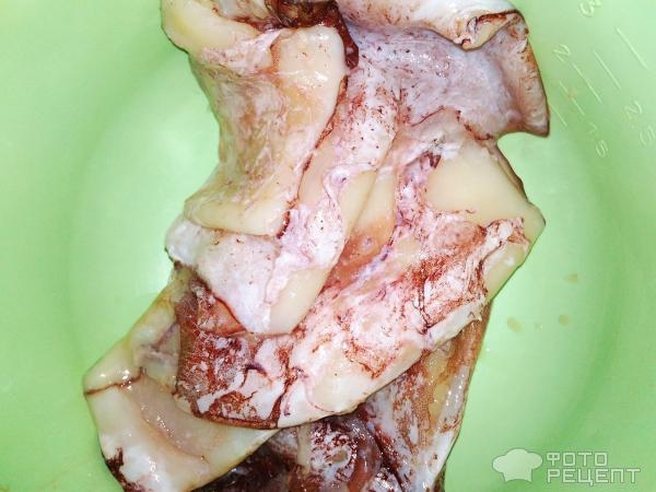 Рецепт: Кальмар жареный в сметане - Нежнейший и вкусный: в сметанно- соевом соусе