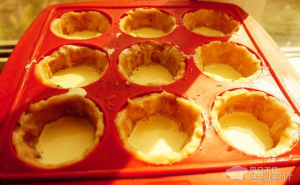 Рецепт: Корзиночки из куриного "теста" - с грибной начинкой