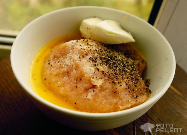 Рецепт: Корзиночки из куриного "теста" - с грибной начинкой