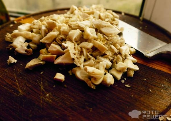 Рецепт: Корзиночки из куриного "теста" - с грибной начинкой