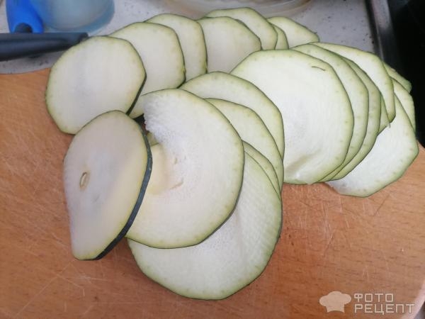 Рецепт: Легкая овощная запеканка - из кабачка с картофелем и томатами "в духовке"