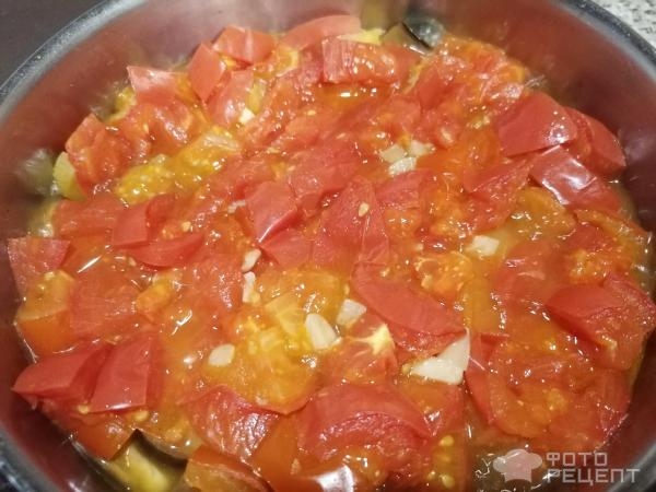 Рецепт: Рагу из баклажанов - С яблоками