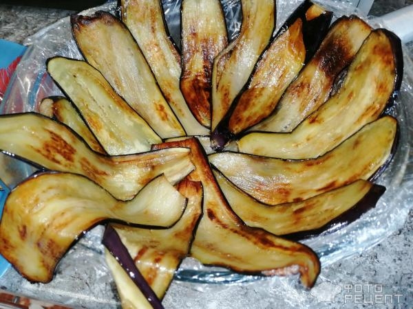 Рецепт: Салат с баклажанами - Оригинально, красиво, вкусно, сытно! Гости удивятся!