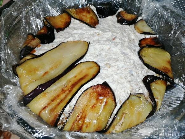 Рецепт: Салат с баклажанами - Оригинально, красиво, вкусно, сытно! Гости удивятся!