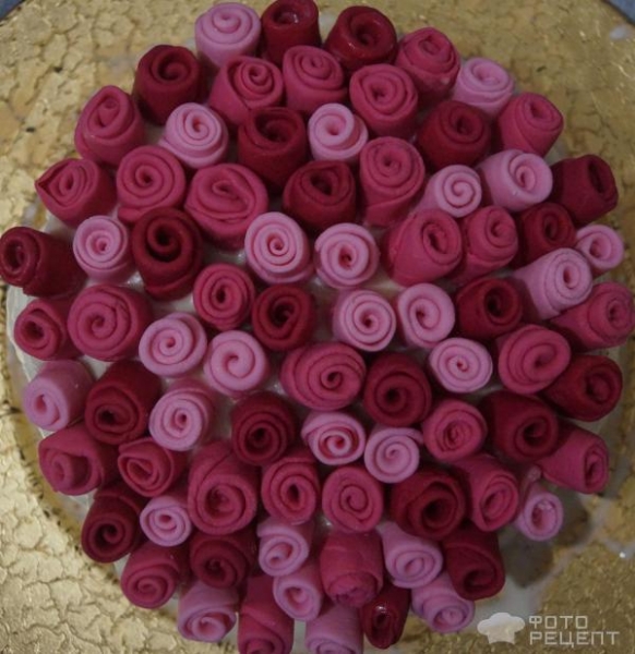 Рецепт: Торт "Молочная девочка" - с персиками и украшением из мастики Рецепт: Торт "Молочная девочка" - с персиками и украшением из мастики