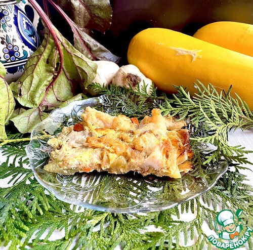Рыбная запеканка с кабачком