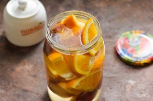 Компот из персиков и апельсинов на зиму