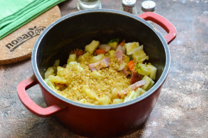 Суп с булгуром и кабачком