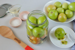 Рецепт маринованных зеленых помидоров