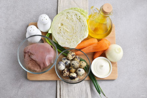 Салат "Перепелиное гнездо"