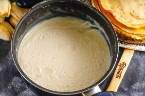 Блинный торт с карамелью Блинный торт с карамелью