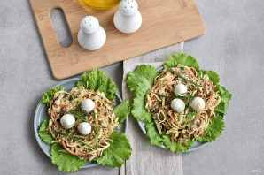 Салат "Перепелиное гнездо"