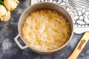 Блинный торт с карамелью Блинный торт с карамелью