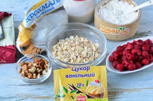 Крамбл с малиной