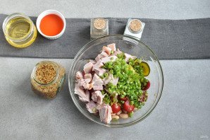 Салат без майонеза с курицей