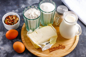 Торт "Наполеон" с грецкими орехами