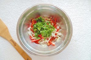 Маринованные вешенки с болгарским перцем