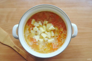 Гороховый суп с яблоками