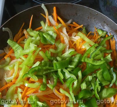 Закуска из жареных баклажанов с морковью и сладким перцем в кисло-сладком маринаде