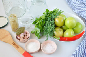 Помидоры зеленые фаршированные на зиму