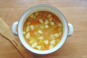 Гороховый суп с яблоками