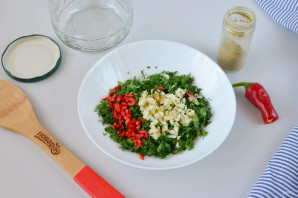 Помидоры зеленые фаршированные на зиму