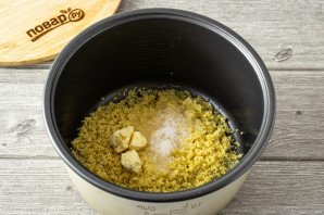 Пшенная каша с яблоком в мультиварке