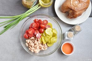 Салат без майонеза с курицей