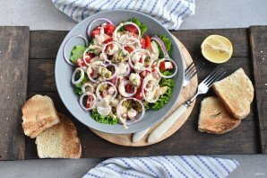 Салат из мяса мидий