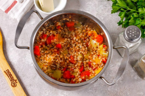 Гречка с болгарским перцем Гречка с болгарским перцем