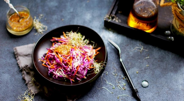 Капустный салат с горчичной заправкой, пошаговый рецепт с фото