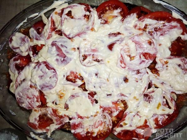 Рецепт: Баклажановая запеканка - с мясным фаршем "Обжорка летняя"