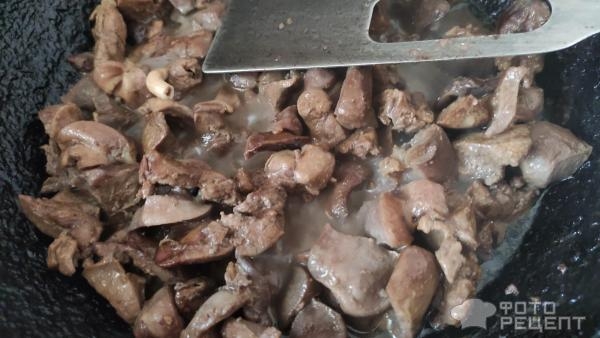 Рецепт: Блинчики фаршированные куриными потрошками - Просты в приготовлении и вкусные!