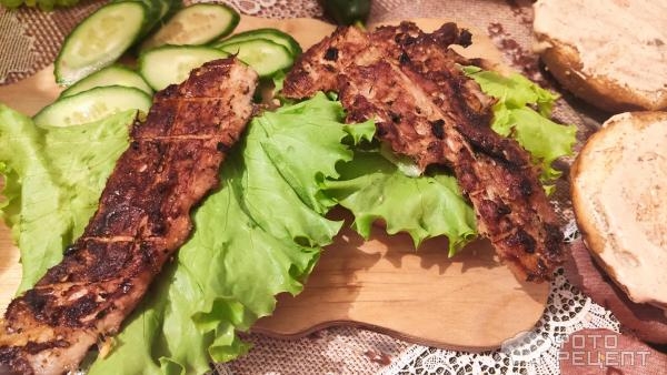 Рецепт: Бургер домашний - С хрустящей булкой