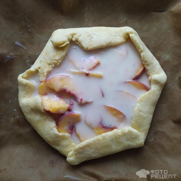 Рецепт: Галета фруктовая - С персиками и малиной