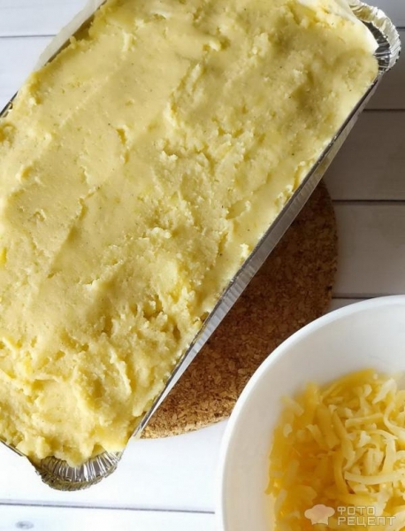 Рецепт: Картофельная запеканка с мясным фаршем - и овощами