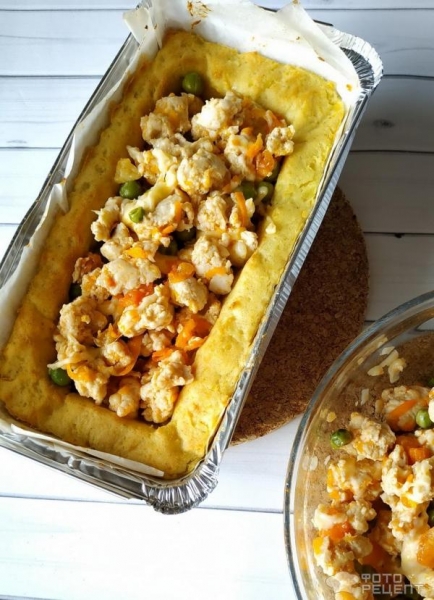 Рецепт: Картофельная запеканка с мясным фаршем - и овощами