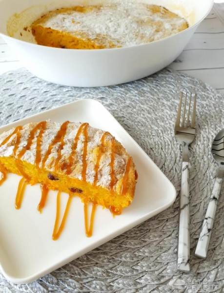 Рецепт: Морковная запеканка - с изюмом