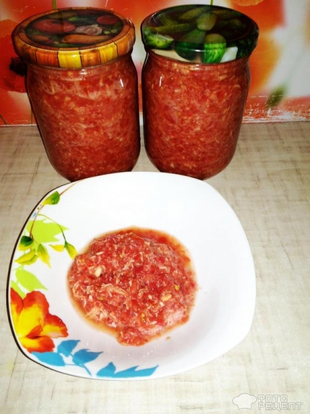 Рецепт: Острая приправа "Хреновина" - Быстрая и вкусная. Убережет от простуды