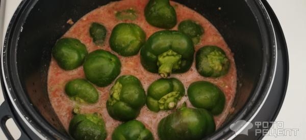 Рецепт: Перцы томленые в острой томатной заливке - В мультиварке