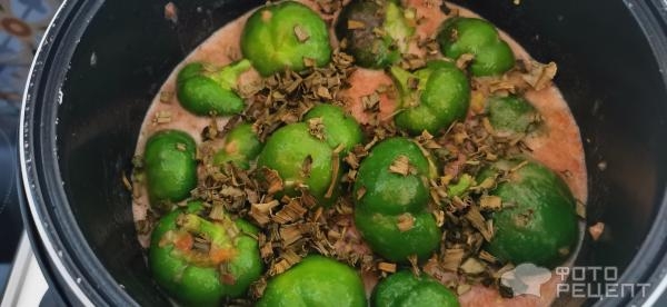 Рецепт: Перцы томленые в острой томатной заливке - В мультиварке