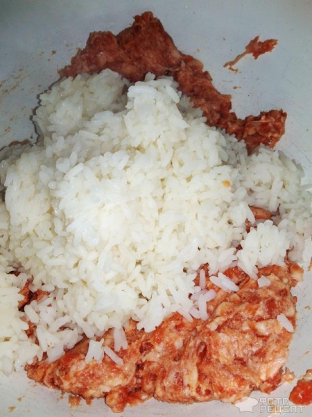 Рецепт: Перец болгарский фаршированный мясным фаршем с рисом и зеленью - Сочный и очень вкусный