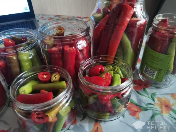 Рецепт: Перец маринованный острый - В кисло-сладком маринаде