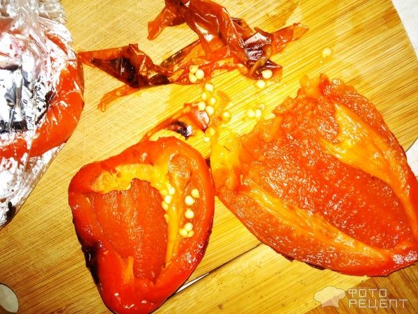 Рецепт: Салат из запеченных перцев - С сыром и рукколой:пикантно и очень вкусно