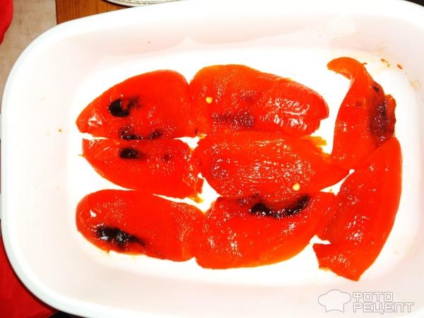 Рецепт: Салат из запеченных перцев - С сыром и рукколой:пикантно и очень вкусно