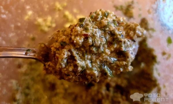 Рецепт: Соус "Песто" - домашний Песто с грецкими орехами