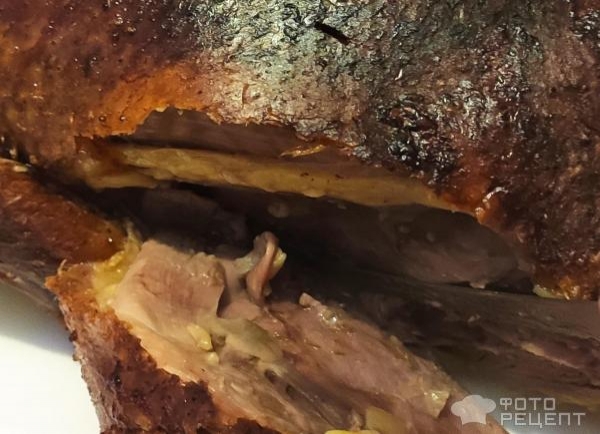 Рецепт: Утка запеченная - с горчицей и медом Рецепт: Утка запеченная - с горчицей и медом