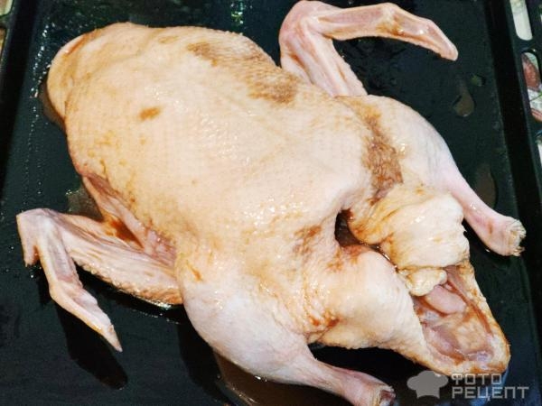 Рецепт: Утка запеченная - с горчицей и медом Рецепт: Утка запеченная - с горчицей и медом