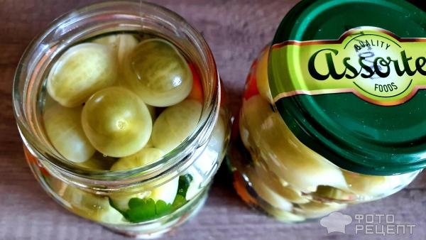 Рецепт: Зеленые помидоры маринованные - Зелёные черри на зиму без стерилицации