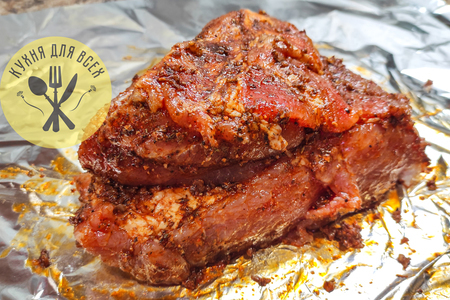 Сочная свинина в духовке, свиная шея одним куском